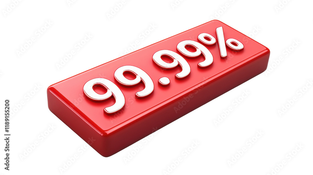 red discount label with 99.99% isolated on white background red discount label with 99.99% isolated on white background