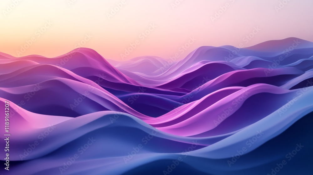 Obraz premium Colorful Abstract Mountain Waves