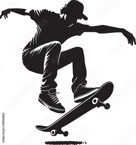 silhouette of a skateboarder