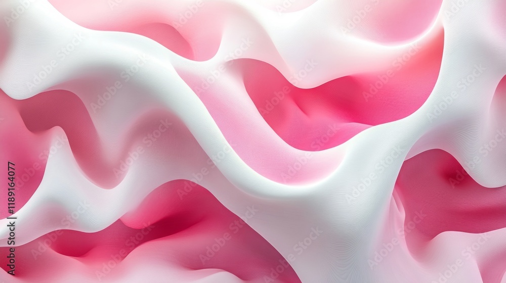Fototapeta premium Abstract Pink and White Waves