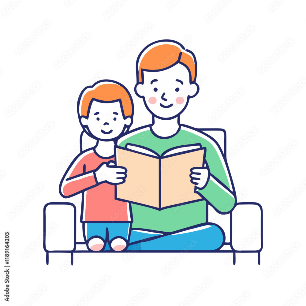 father and child reading vector icon, father and child reading vector illustration - simple illustration of father and child reading, perfect for logos,and father and child reading -themed designs. father and child reading vector icon, father and child reading vector illustration - simple illustration of father and child reading, perfect for logos,and father and child reading -themed designs.