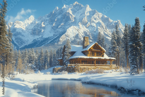 Mountain House In Winter