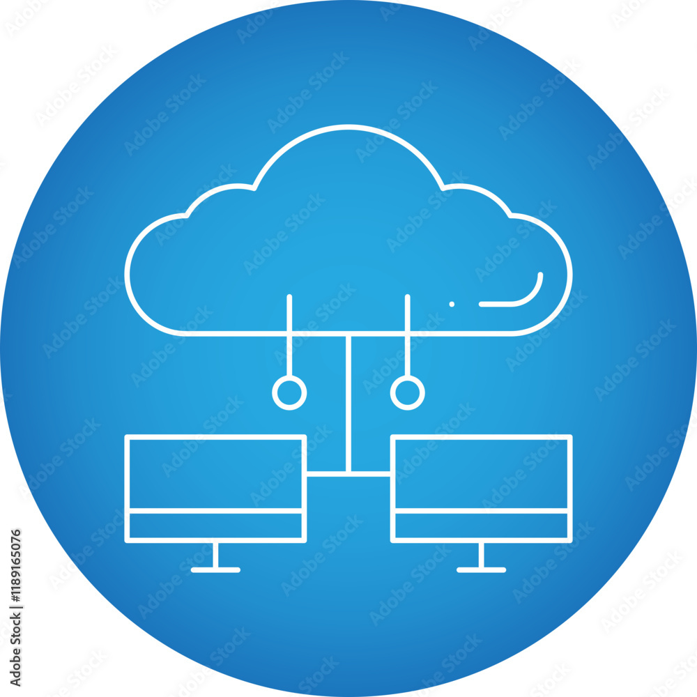 Cloud Connection icon single vector illustration Cloud Connection icon single vector illustration