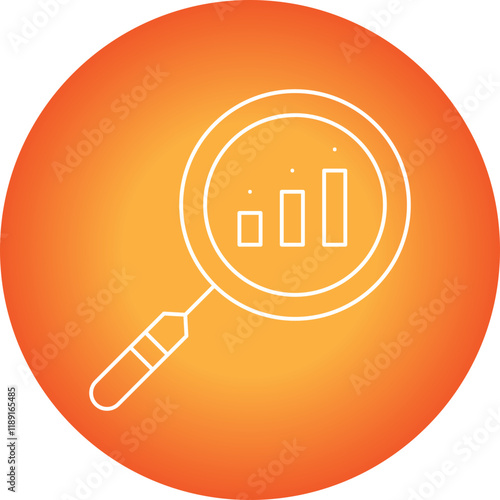 Search Stats icon single vector illustration