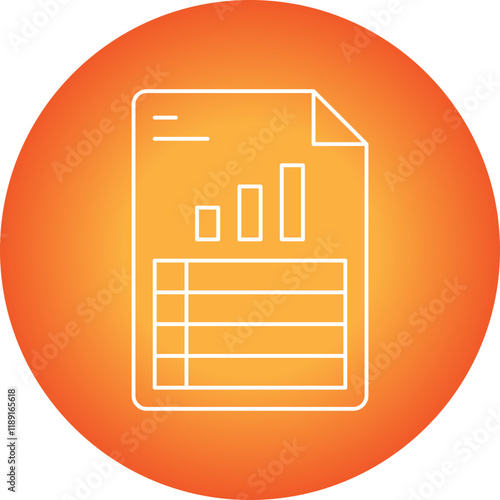 Stats Document icon single vector illustration