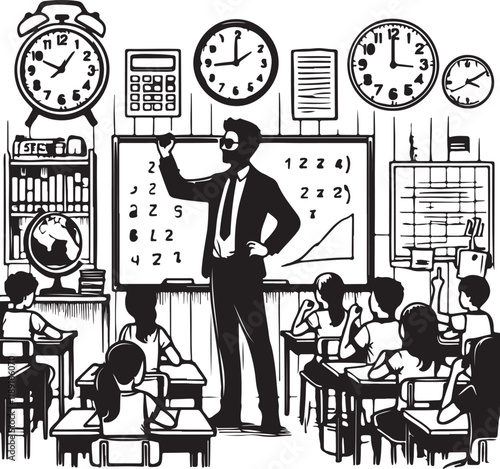 teacher in the class room