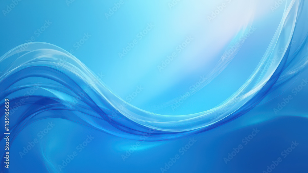 Naklejka premium Abstract Blue Wave Background - Abstract art