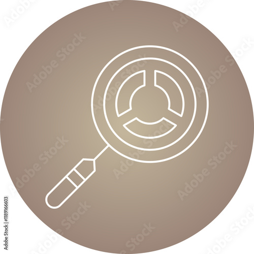 Search Chart icon single vector illustration