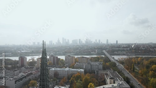 Parallax panorama of the city's downtown