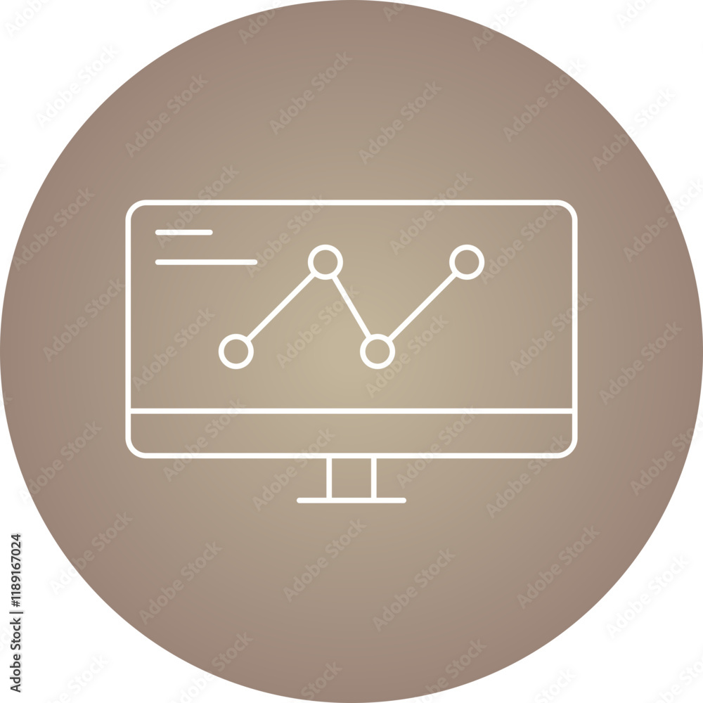 Computer Analytics icon single vector illustration Computer Analytics icon single vector illustration