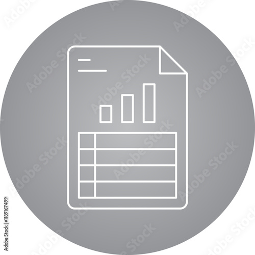 Stats Document icon single vector illustration