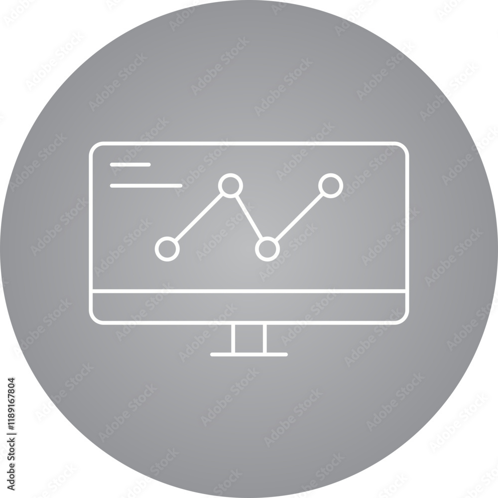 Computer Analytics icon single vector illustration Computer Analytics icon single vector illustration