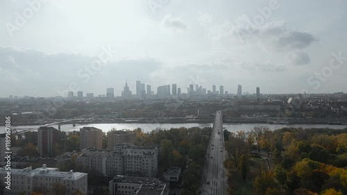 Misty morning in the city