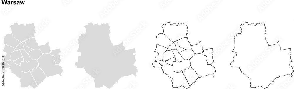 warsaw map vector SVG warsaw map vector SVG