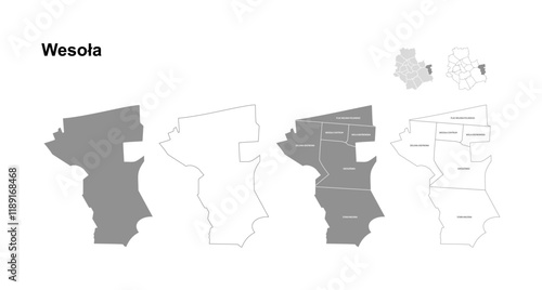 Wesoła administrative map warsaw