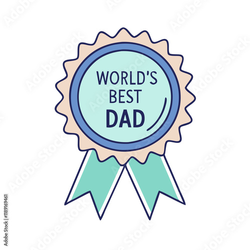 award ribbon for world s best dad icon