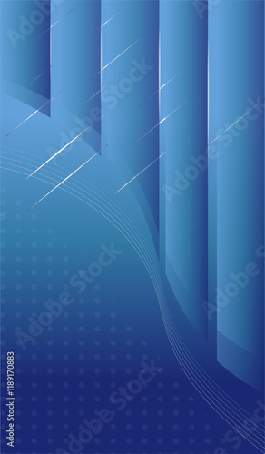 Abstract background featuring geometric shapes, gradients, and curved lines, all in blue tones. Perfect for corporate designs, technology themes, or modern presentations 