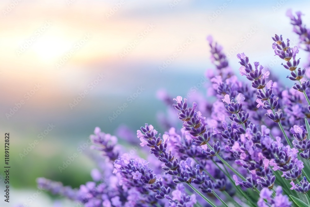 Fototapeta premium A dreamy field of lavender flowers. Generative AI