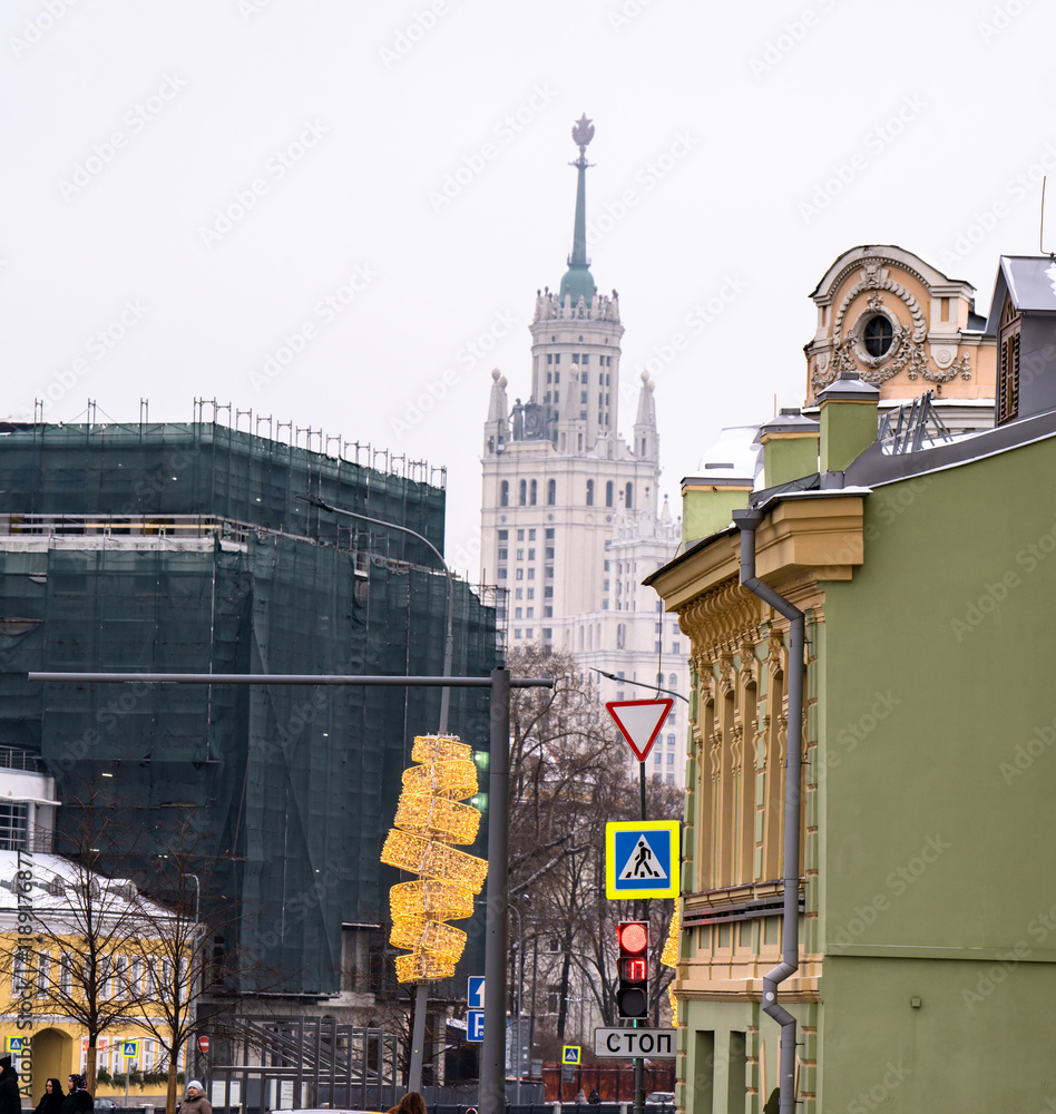 Obraz premium Winter city landscape