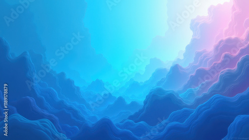 Wallpaper Mural Dreamy Blue & Pink Cloud Landscape - Pastel colors Torontodigital.ca