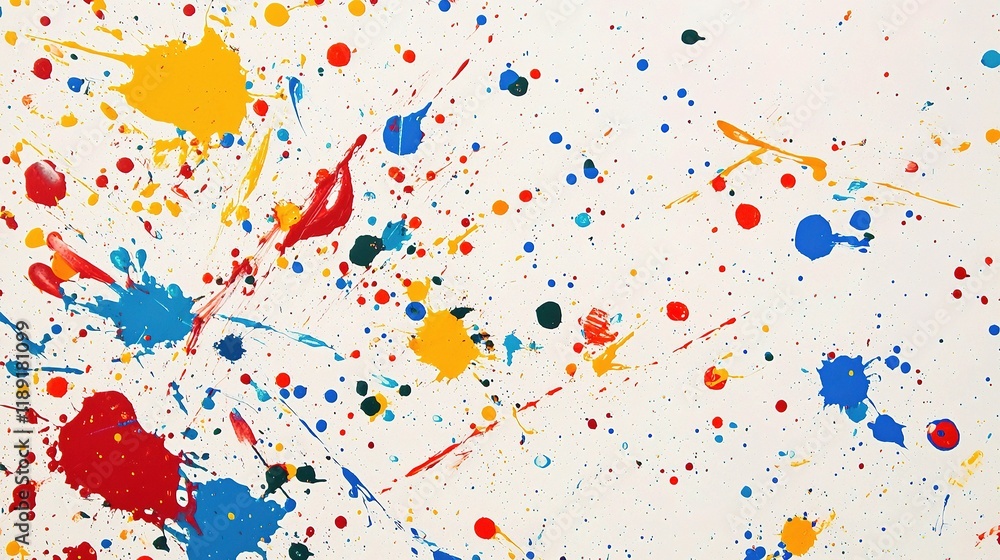 Colorful Abstract Artistic Paint Stains and Splashes on Background Colorful Abstract Artistic Paint Stains and Splashes on Background