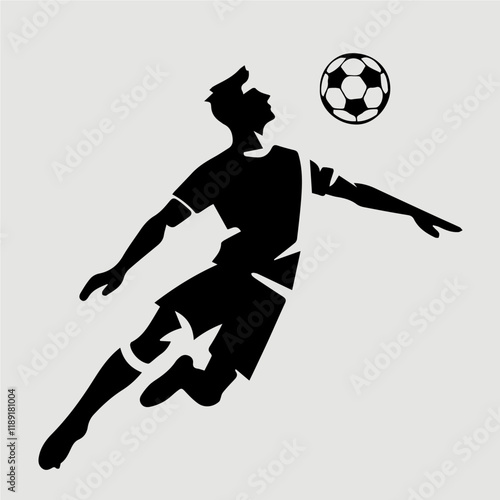 Vector of a soccer player