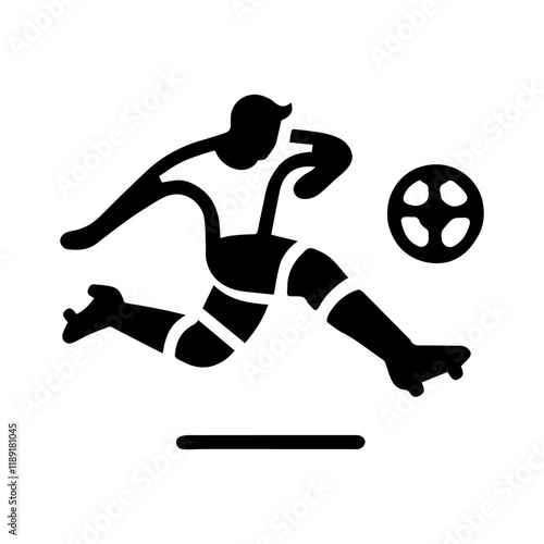 Vector of a soccer player