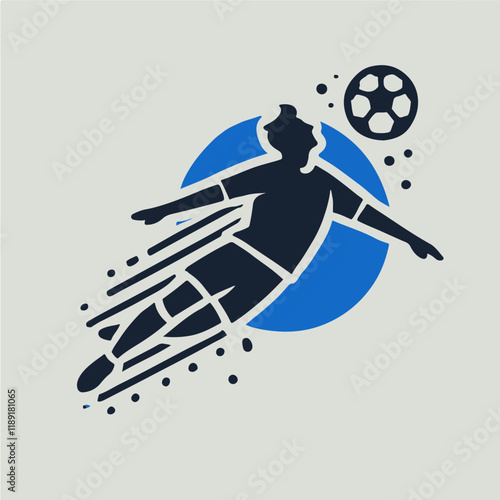 Vector of a soccer player