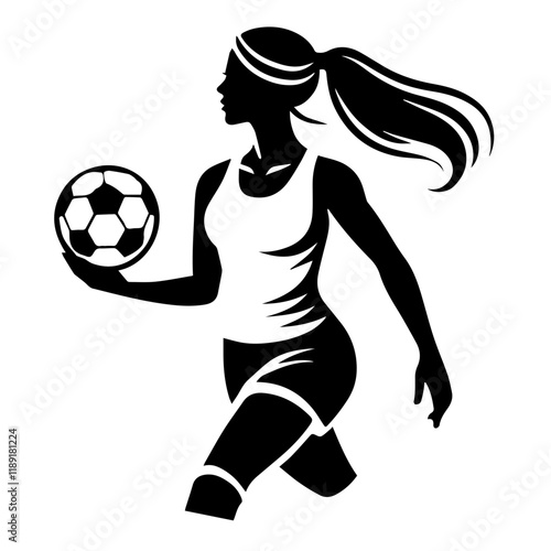 Vector of a soccer player
