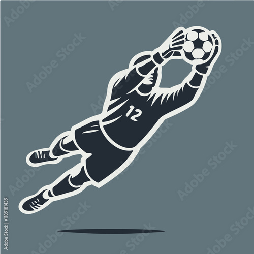 Vector of a soccer player