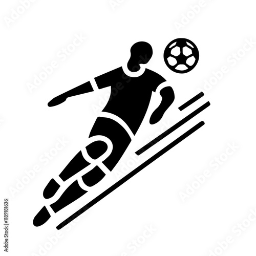 Vector of a soccer player