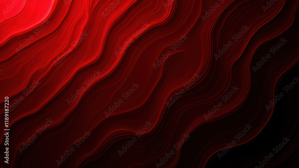 Obraz premium Red Abstract Wave Background Texture - Abstract art
