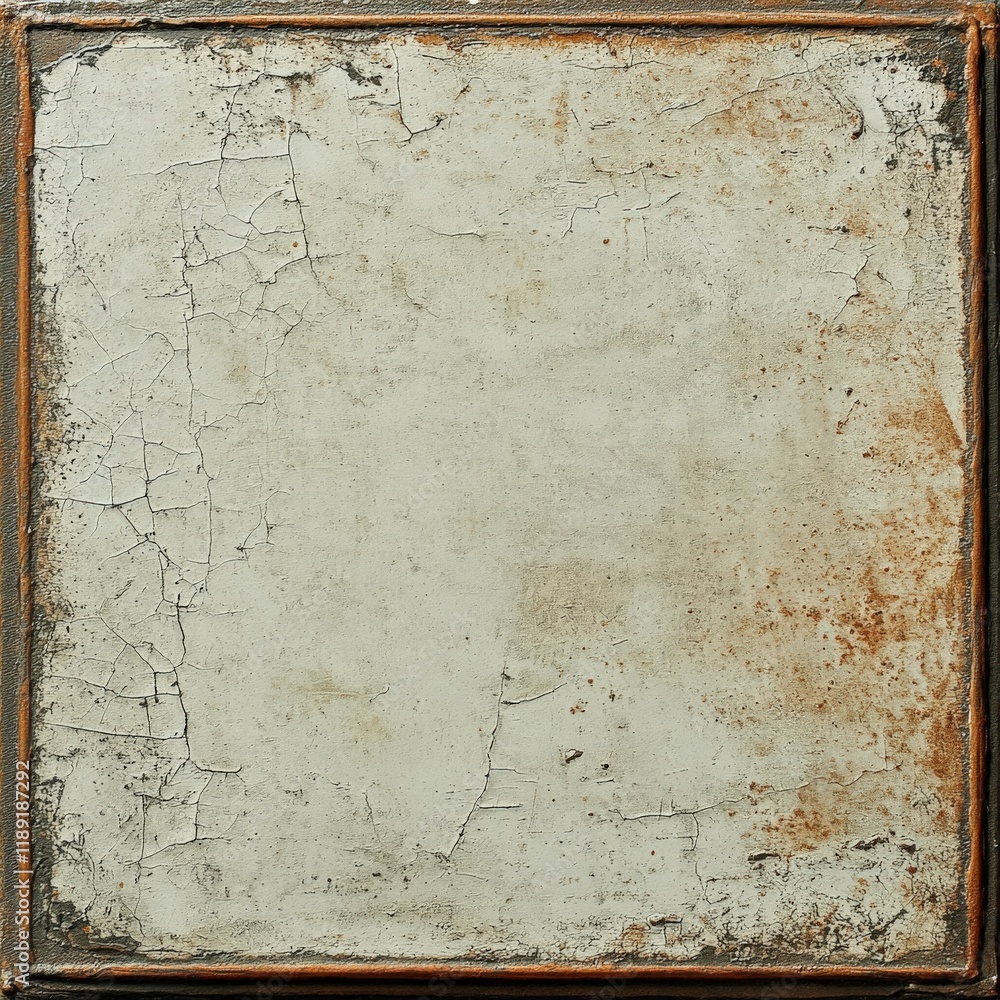 Obraz premium a close-up of a weathered panel with cracked paint