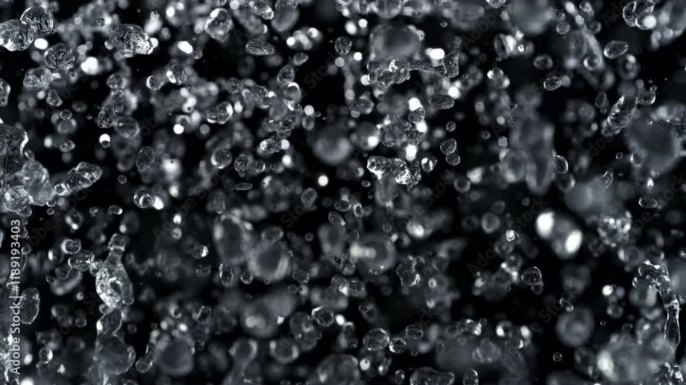 Super Slow Motion Shot of Splashing Water Isolated on Black Background, 1000fps. Super Slow Motion Shot of Splashing Water Isolated on Black Background, 1000fps.