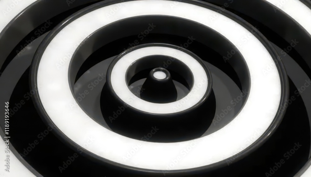 Contrasting black and white circles appear to rotate , texture, graphic, concentric Contrasting black and white circles appear to rotate , texture, graphic, concentric