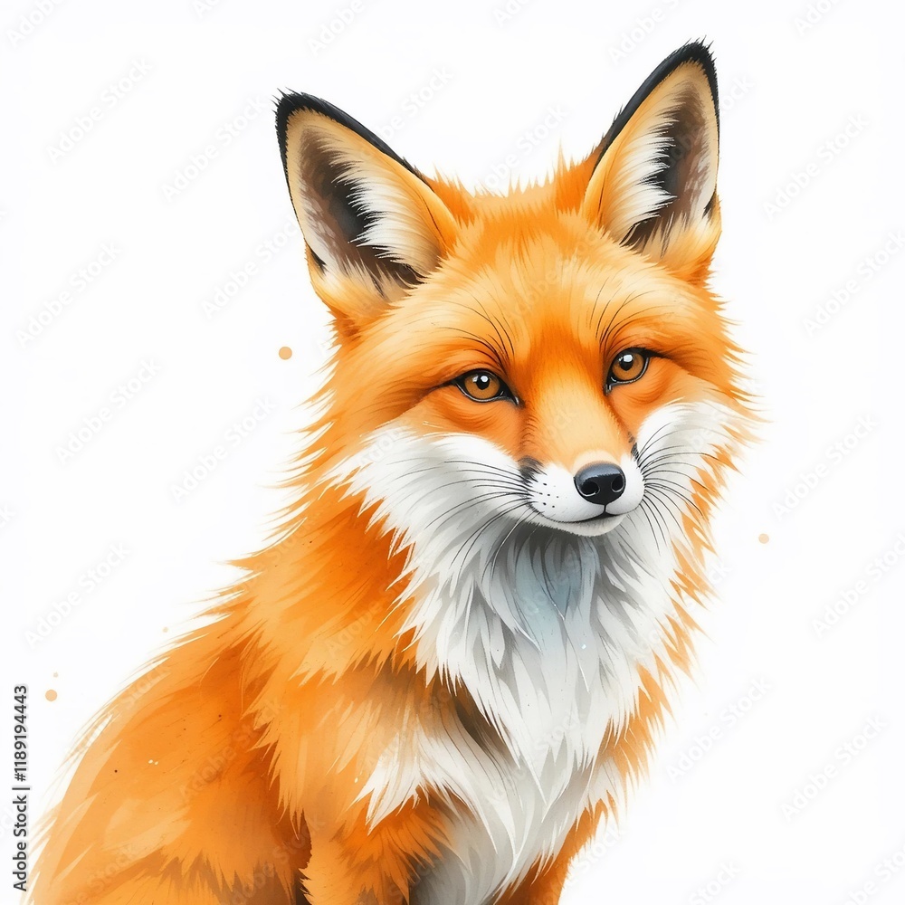 Fototapeta premium Majestic Red Fox Portrait Wild Animal Furry Creature Wildlife Photography