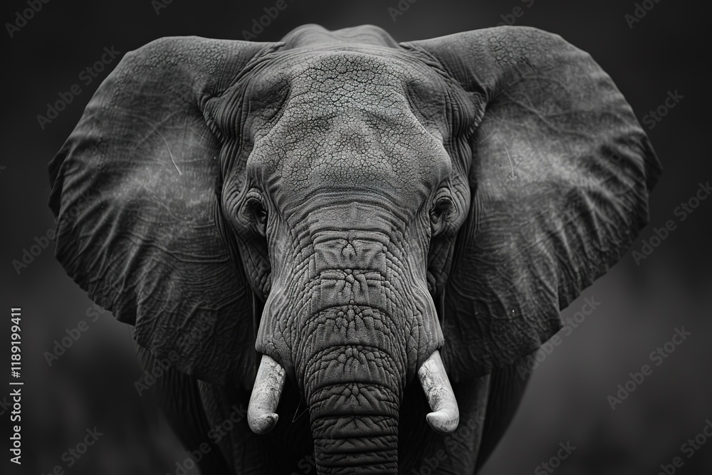 Naklejka premium Elephant Close Up and Personal