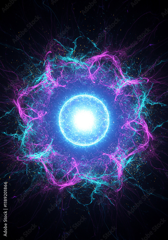 Vibrant Energy Orb Abstract Cosmic Nebula with Glowing Plasma and Particles Vibrant Energy Orb Abstract Cosmic Nebula with Glowing Plasma and Particles
