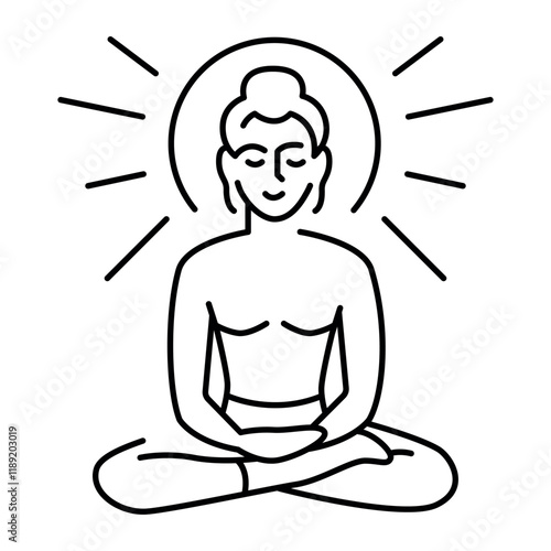 Arhat line icon.