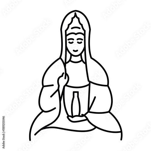 Bodhisattva line icon.