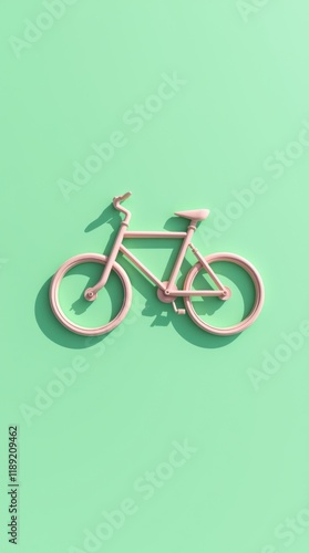 Minimalist Bicycle in Bold Primary Colors photo