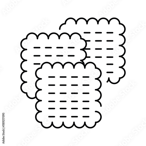 Matzah color icon. Judaism religion.