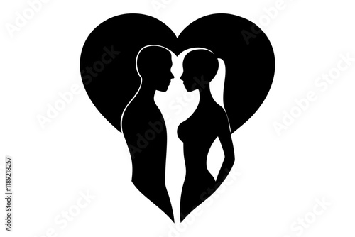 silhouette of a couple