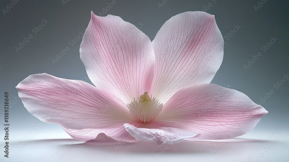 Pink flower blossom studio shot, serene background, spa ad Pink flower blossom studio shot, serene background, spa ad