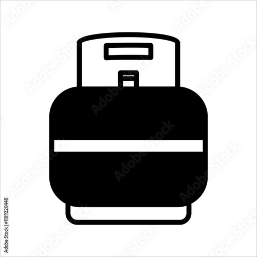 Pgas, LPG tank icon on white, line,with white backgroundrint