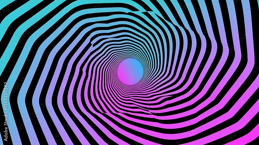 Abstract swirl with cyan and magenta stripes for technology related business use Abstract swirl with cyan and magenta stripes for technology related business use