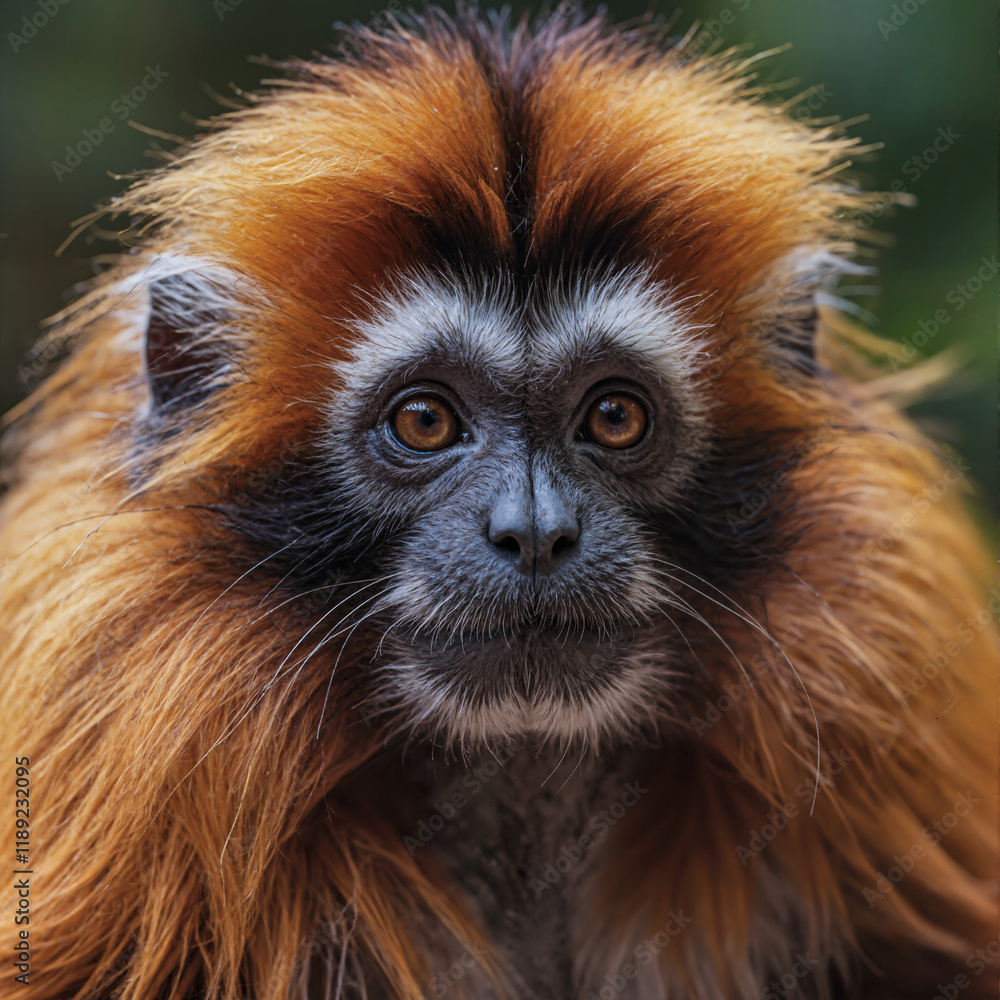 A monkey with a long mane and a black nose. The monkey has a curious look on its face. A monkey with a long mane and a black nose. The monkey has a curious look on its face.