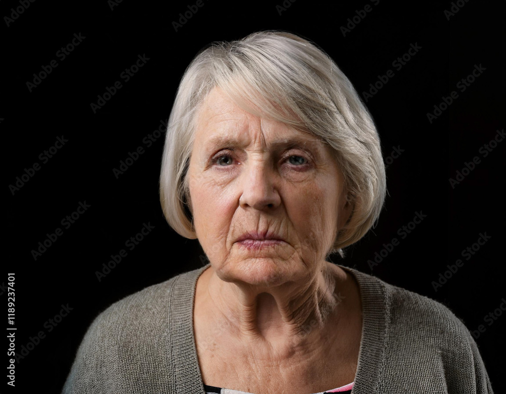 Grumpy Sad Woman Portrait Grumpy Sad Woman Portrait