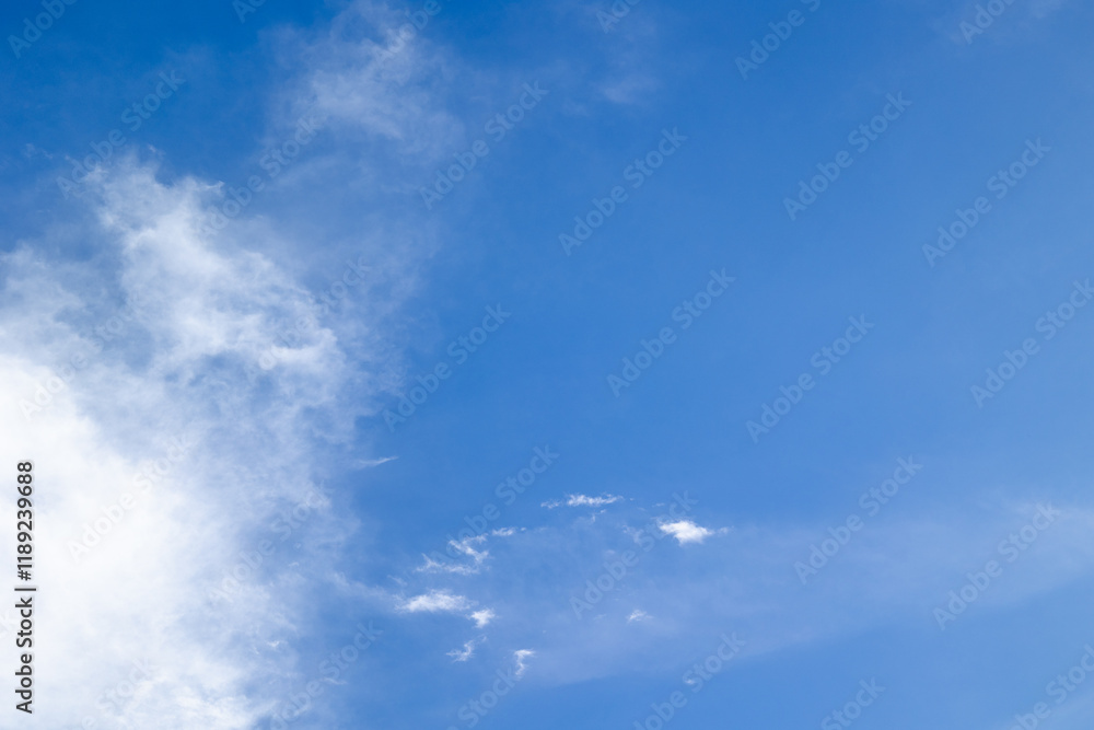Fototapeta premium Photograph of white clouds on a white background. Concept: Nature, wind, clouds.