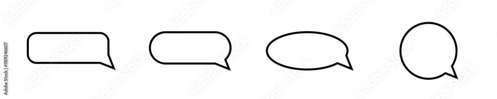 Speech Bubble set. Cloud speech bubbles collection Speech Bubble set. Cloud speech bubbles collection